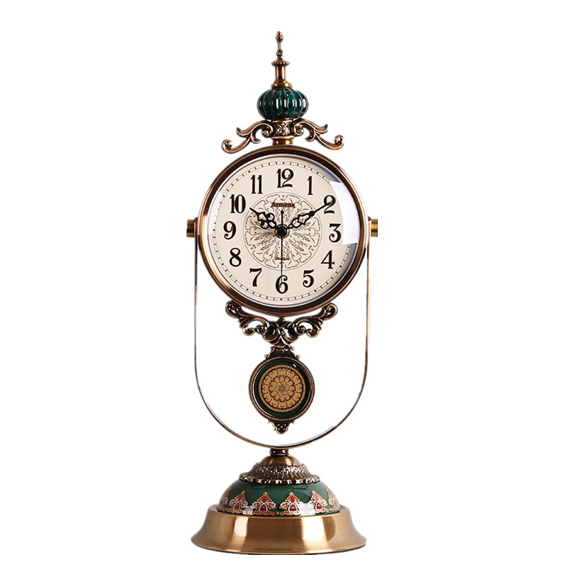 欧式座钟家用客厅时钟时尚复古钟表摆件创L意桌面台式摆钟美式台,家居饰品,座钟,淘宝优惠券,粉丝福利购,淘宝优惠卷