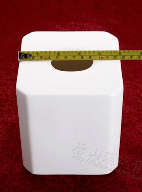 方形骨瓷纸巾盒 高档骨质瓷正方形纯白陶瓷器.八角纸抽盒