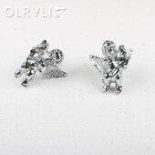 纯铜复古轻奢镀铬银色q黄铜天使小拉手 柜门玄关抽屉家具把手