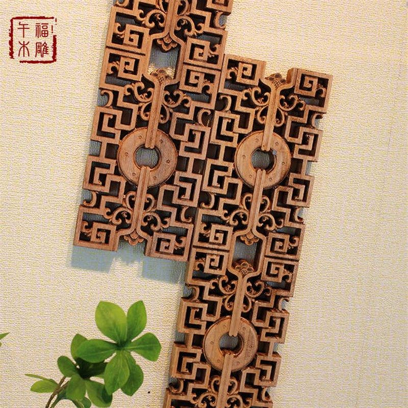 东阳木雕a线条角花中式实木吊顶贴脚线香樟木镂空雕刻长方形工艺,家居饰品,木雕,淘宝优惠券,粉丝福利购,淘宝优惠卷
