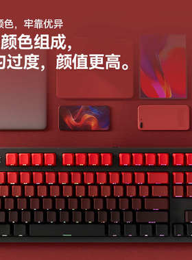 《鸿运当头》侧刻渐变色键帽字符透光PBT材质OEM高度136键大全套