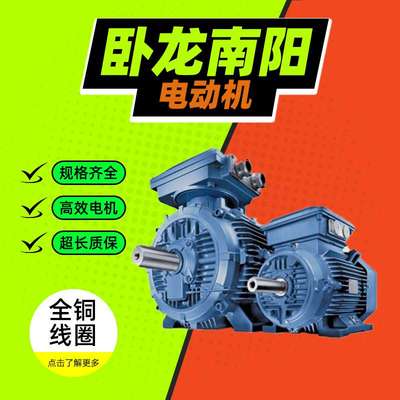 卧龙南阳电机YFB3系列粉尘防爆低压三相异步电动机厂家直供