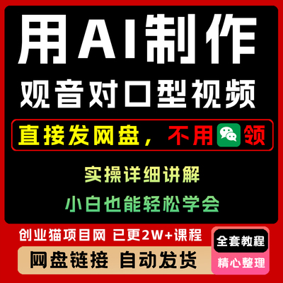 2025A1观音对口型视频实操全套视频精讲学习资料课件教学课程项目