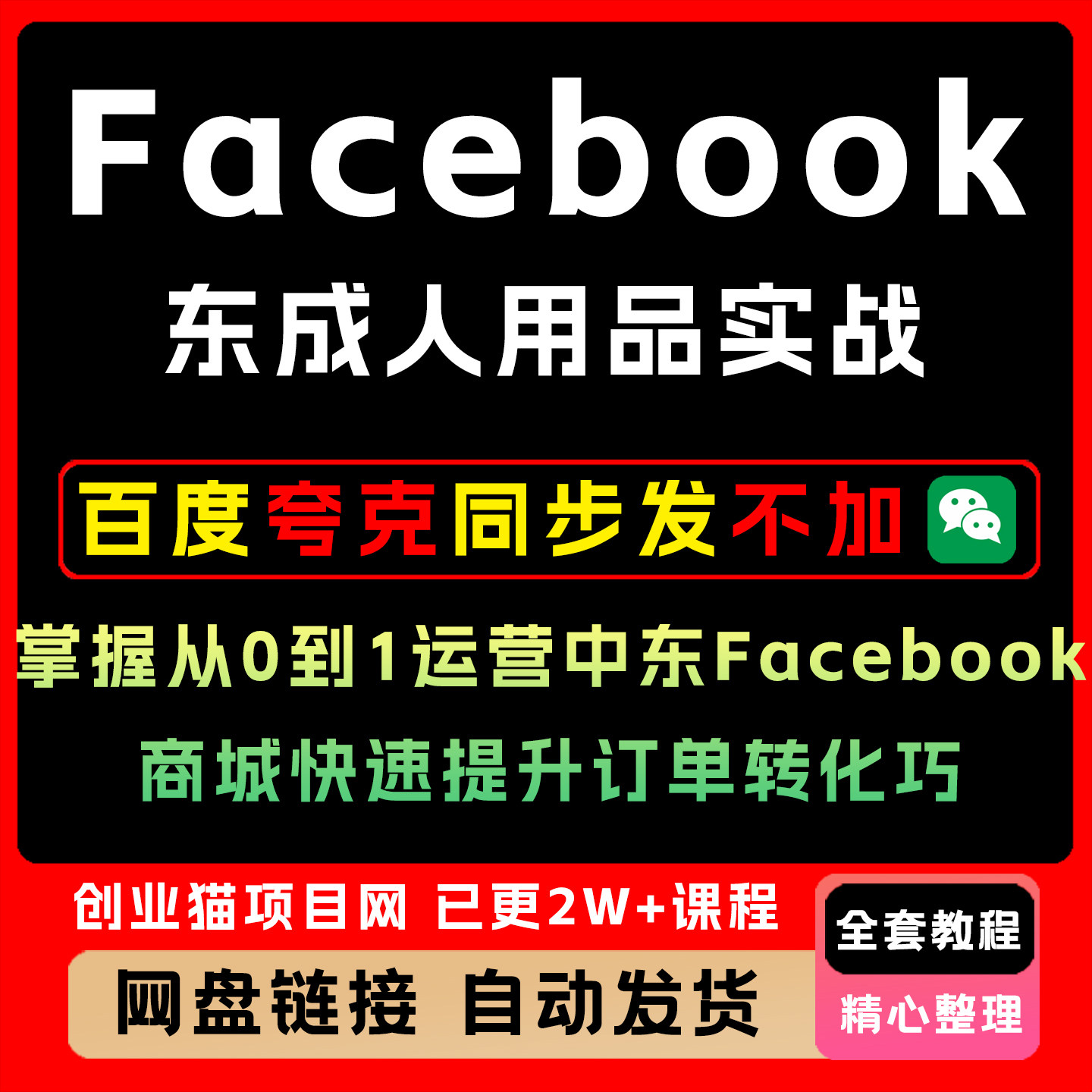 Facebook中东成人用品实战，掌握从0到1运营中东Facebook商城图片