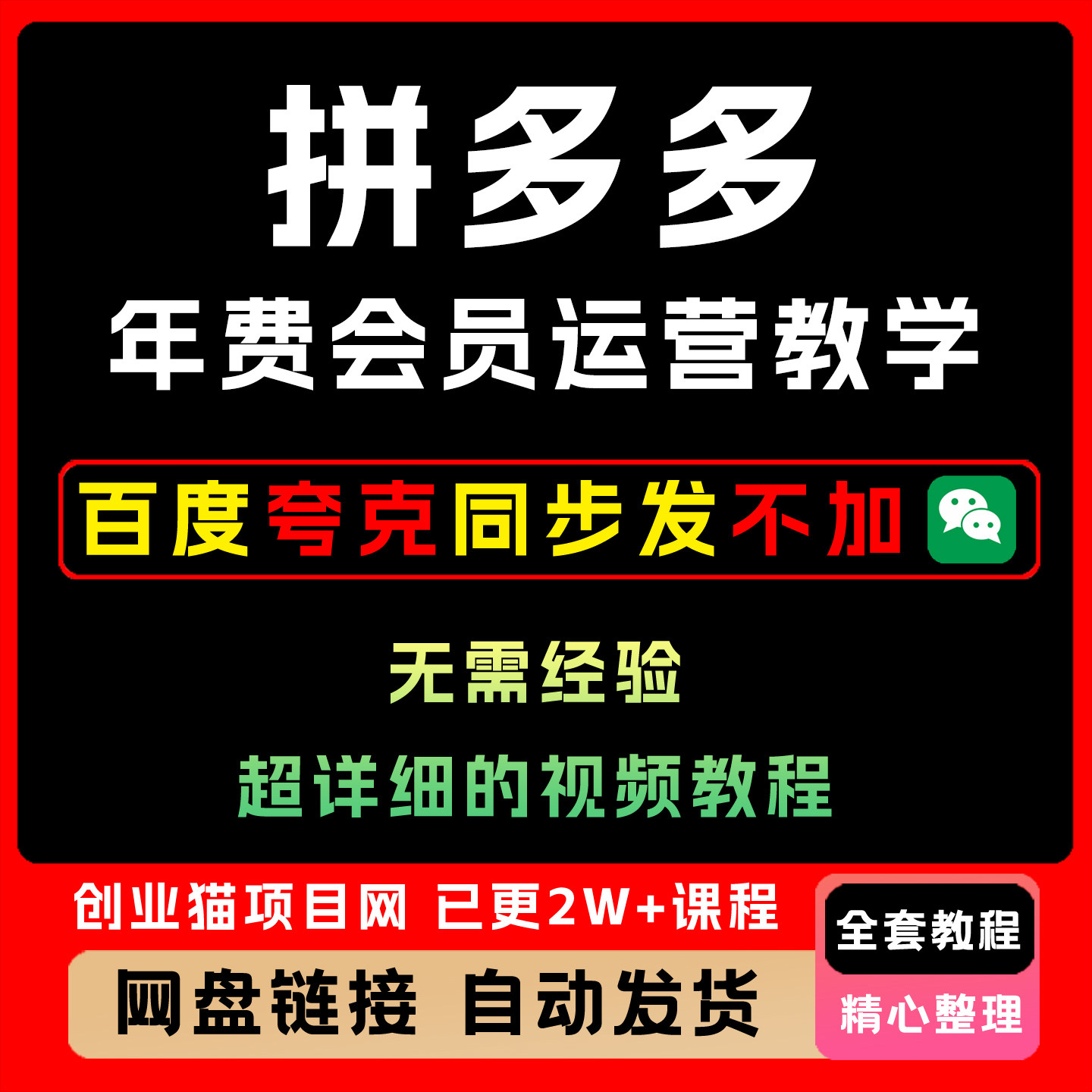 2026拼多多年费会员运营实经验分享操干货拉满教程黑科技视频课程