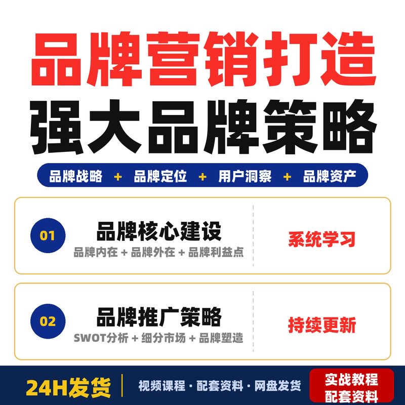 打造强大的品牌品牌营销品牌策略品牌定位全套教程实战案例完整版