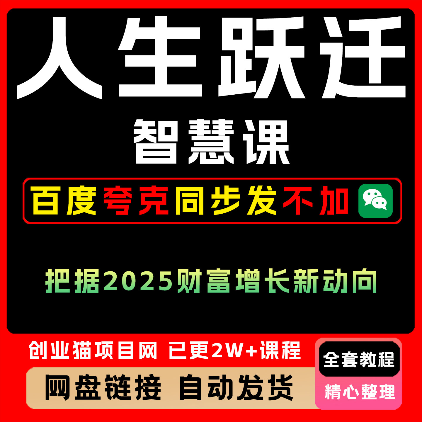 人生跃迁智慧课把据财富增长新动向教程变现视频课程