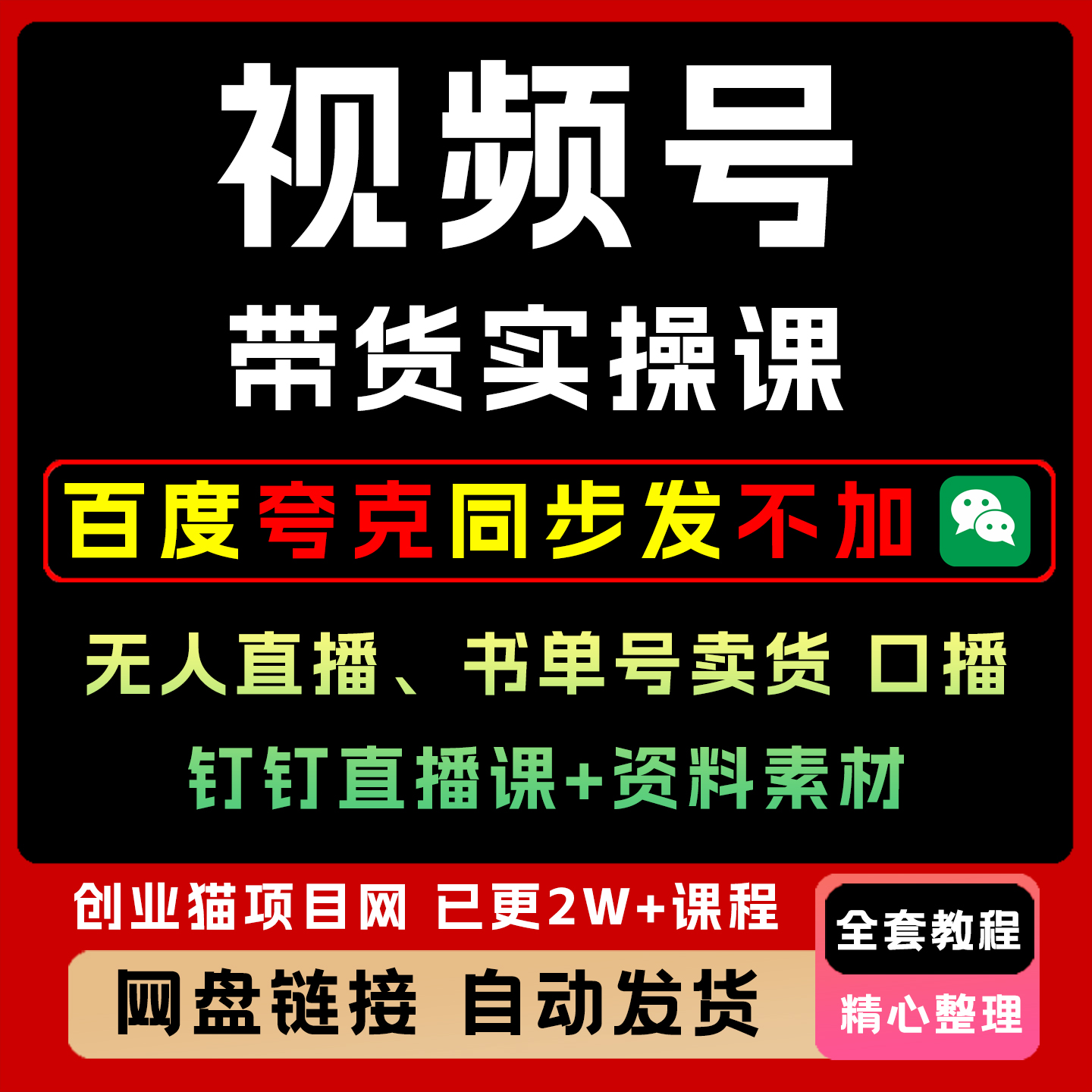 2025张小伟视频号带货实操课无人直播、书单号卖货、个人IP口播