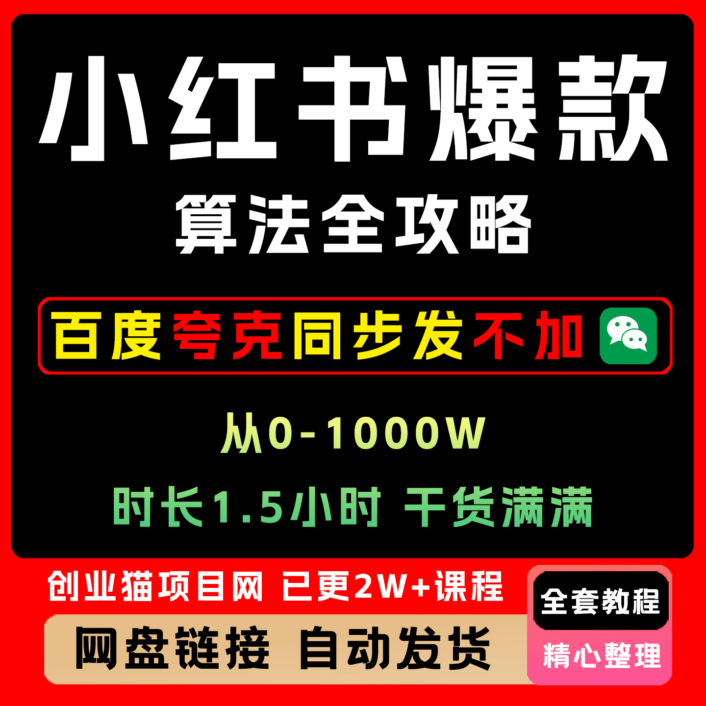 2025年从0-1000W小红书爆款算法全攻略 时长1.5小时 干货满满