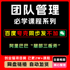 团队管理必学课程系列阿里巴巴腿部三板斧教程视频课程项目
