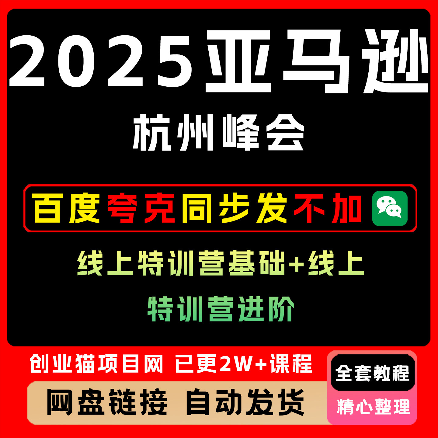 2025亚马逊杭州峰会，线上特训营基础+线上特训营进阶，文档+视频