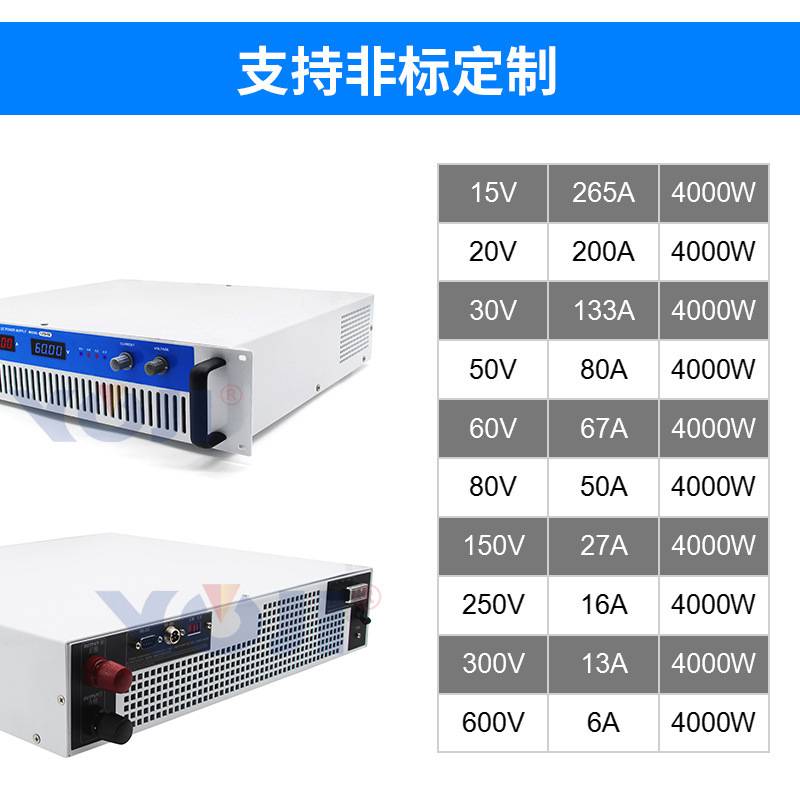 直流电源4000W0-20V30V50V60V稳压电源污水处理电源电解电源