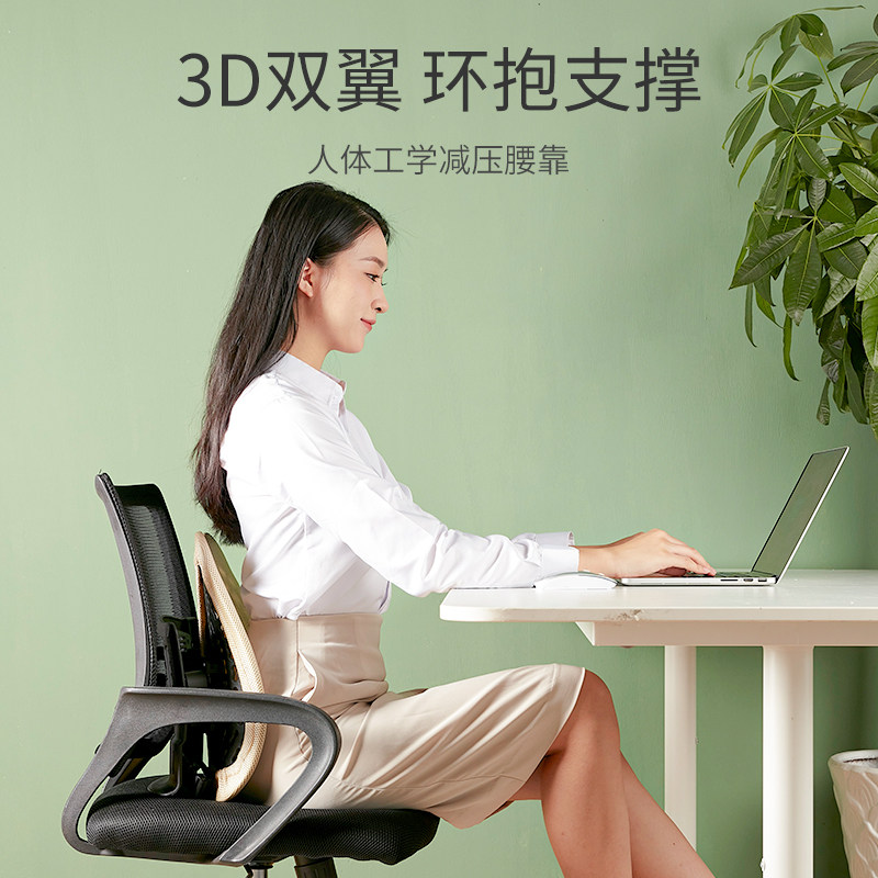 索耐德塑形腰靠体工学腰垫办公室护腰靠垫汽车腰靠腰部支撑腰枕