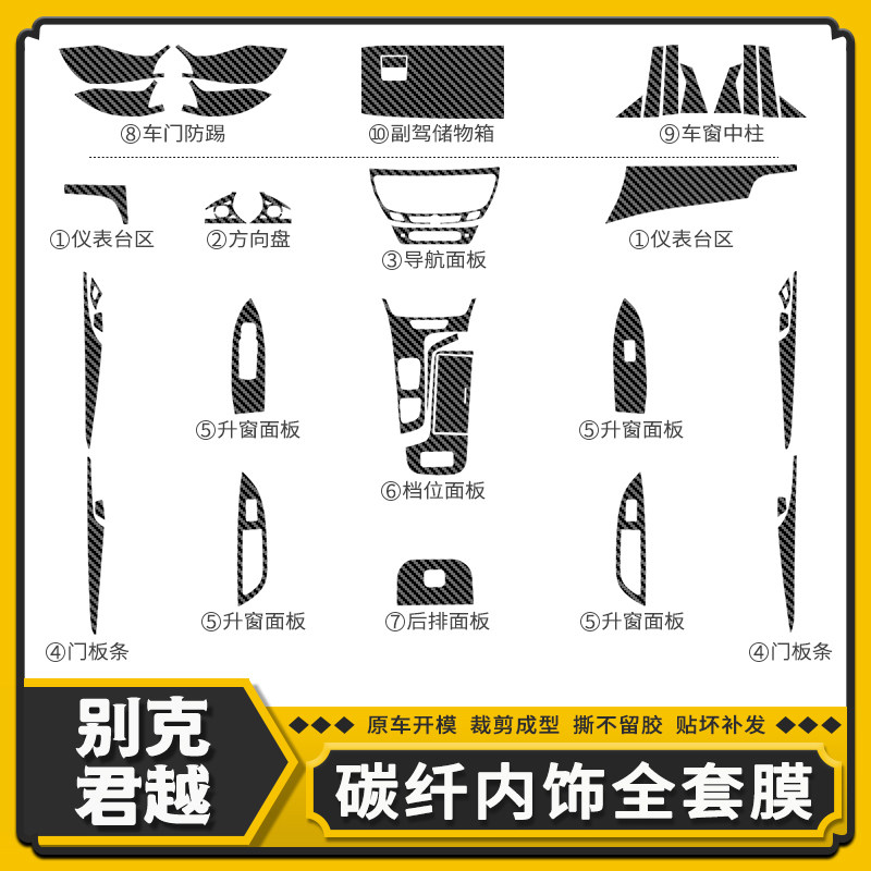 款别新君越改装膜位中控纸君越装饰品