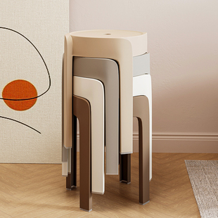 塑料加厚现代圆凳旋风登子风车板凳餐桌备用胶椅子