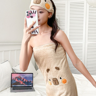 中生浴巾学生宿舍女士裹全身一体毛巾吸水速干以穿的大浴巾