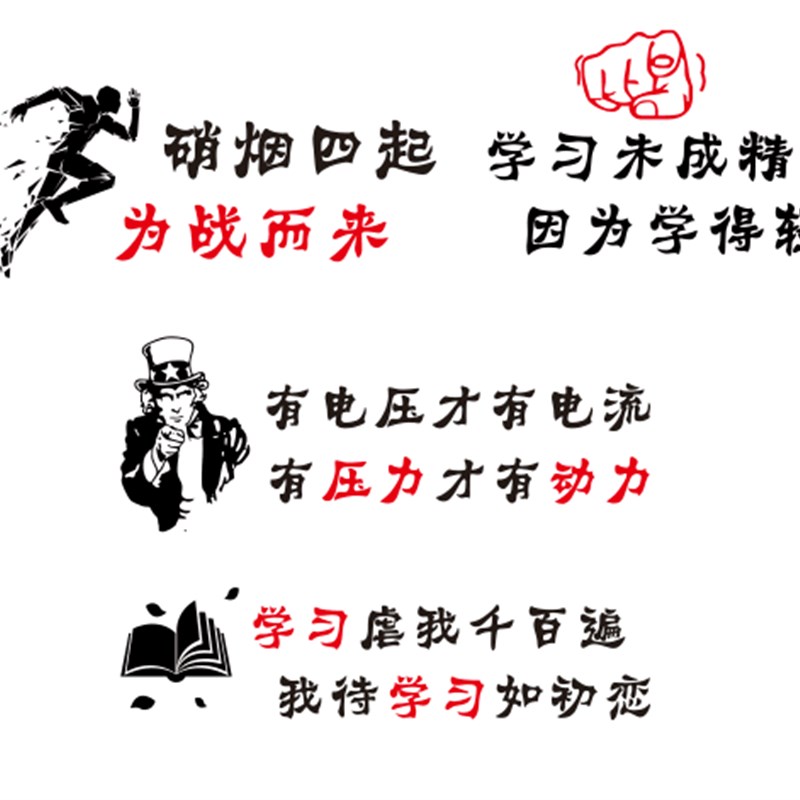 励志墙卧室宿舍房间学生学习墙上纸自粘墙纸教室班级文化布置