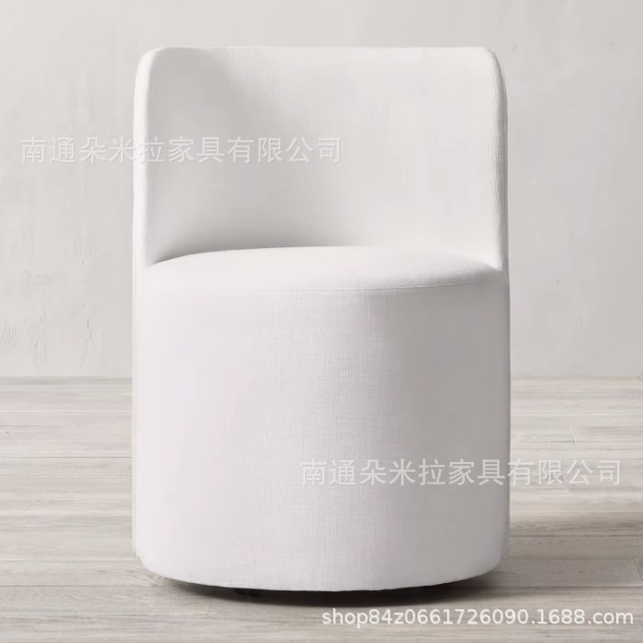RH美式高段简约亚麻布艺软包