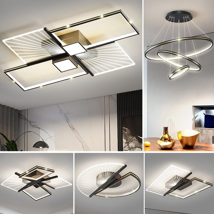 新款简约现代轻奢大气客厅灯吸顶灯主卧室灯具组合全屋包安装套餐