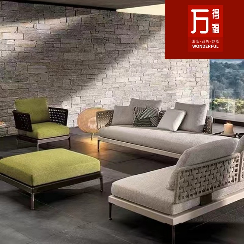 户外沙发庭院露台阳台露天休闲桌椅组合藤艺室外藤椅藤编网红沙发