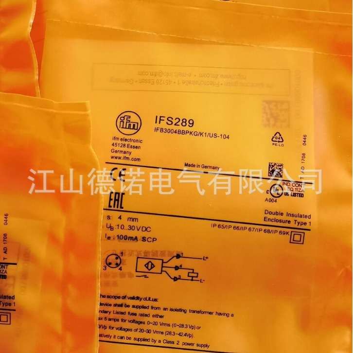 全新销售易福门接近开关IFS200IGC248IFS285IFM213品质保证