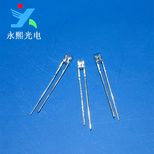 234方形白发蓝长脚LED直插灯珠发光二极管 蓝灯 高亮蓝光