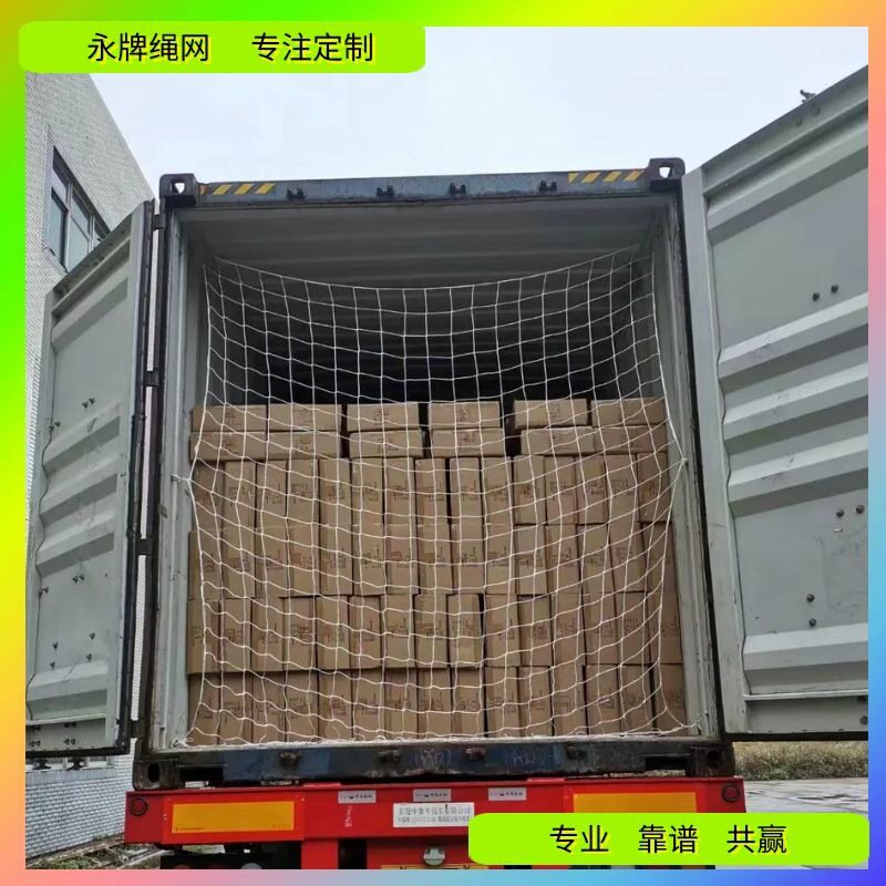 广州永牌绳网厂价批发集装箱保护网 货柜间隔网 物流卡车箱门挡网