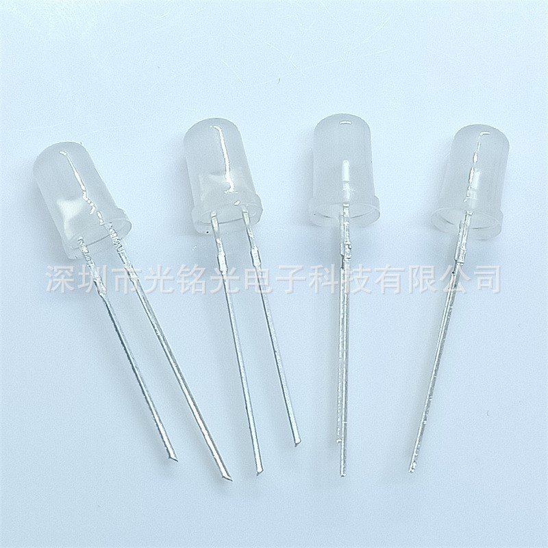 F5/5mm暖白 短脚LED发光二极管 圆头暖白光直插灯珠 颜色支持定作