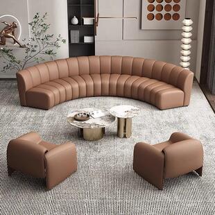 高端酒店大堂商用组合沙发企业展厅贵宾接待室设计师现代简约实木