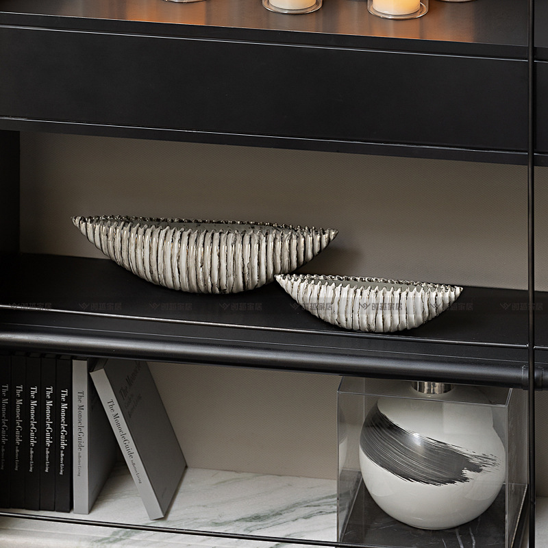 新中式轻奢高级感摆件书房柜子电视柜设计师样板间软装高端装饰品