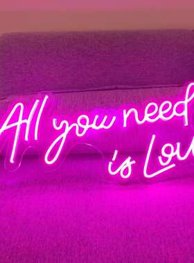 led霓虹灯all you need is love 字母造型广告灯招牌发光字装饰灯