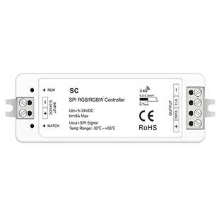 SC SPI输出迷你型RF2.4G多像素RGB/RGBW控制器可配RF2.4G遥控器