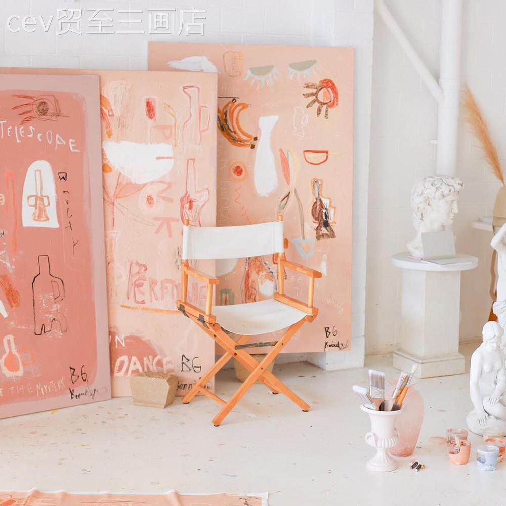 网红米小范家米原创床北欧装厅饰画风饭客背景墙挂画卧室头挂画