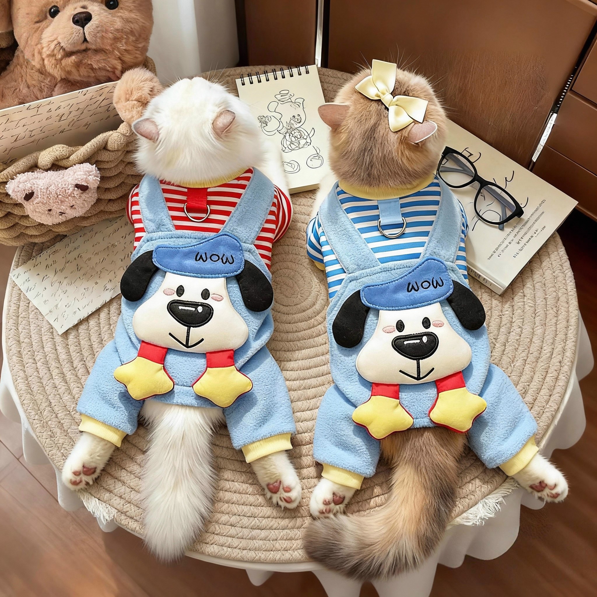 猫咪狗狗秋冬款背带裤保暖冬装