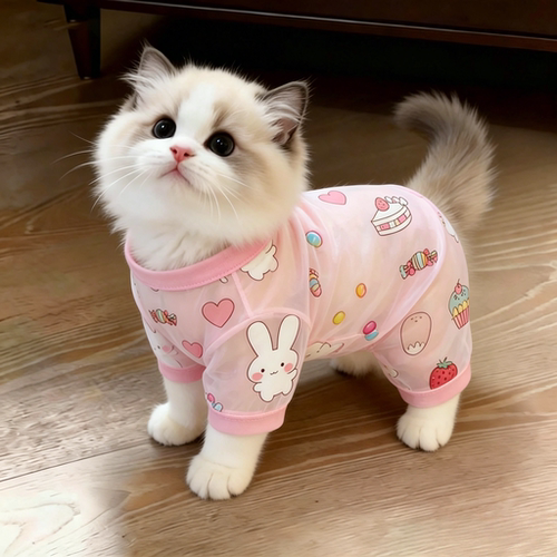 猫咪透气防掉毛四脚防晒衫