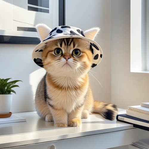 猫咪帽子可爱露耳朵夏季防晒