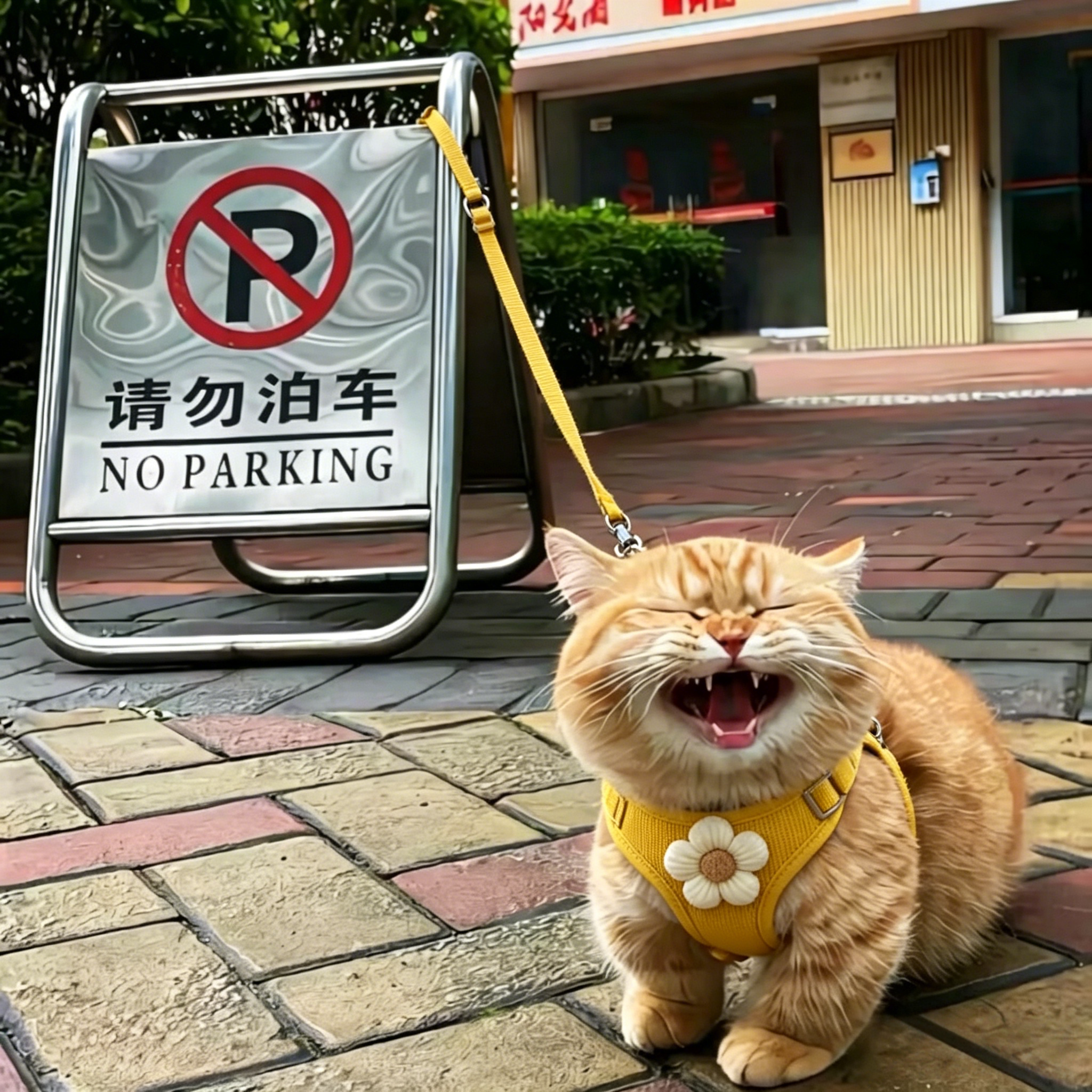 猫牵引背心透气防挣脱狗狗胸背带