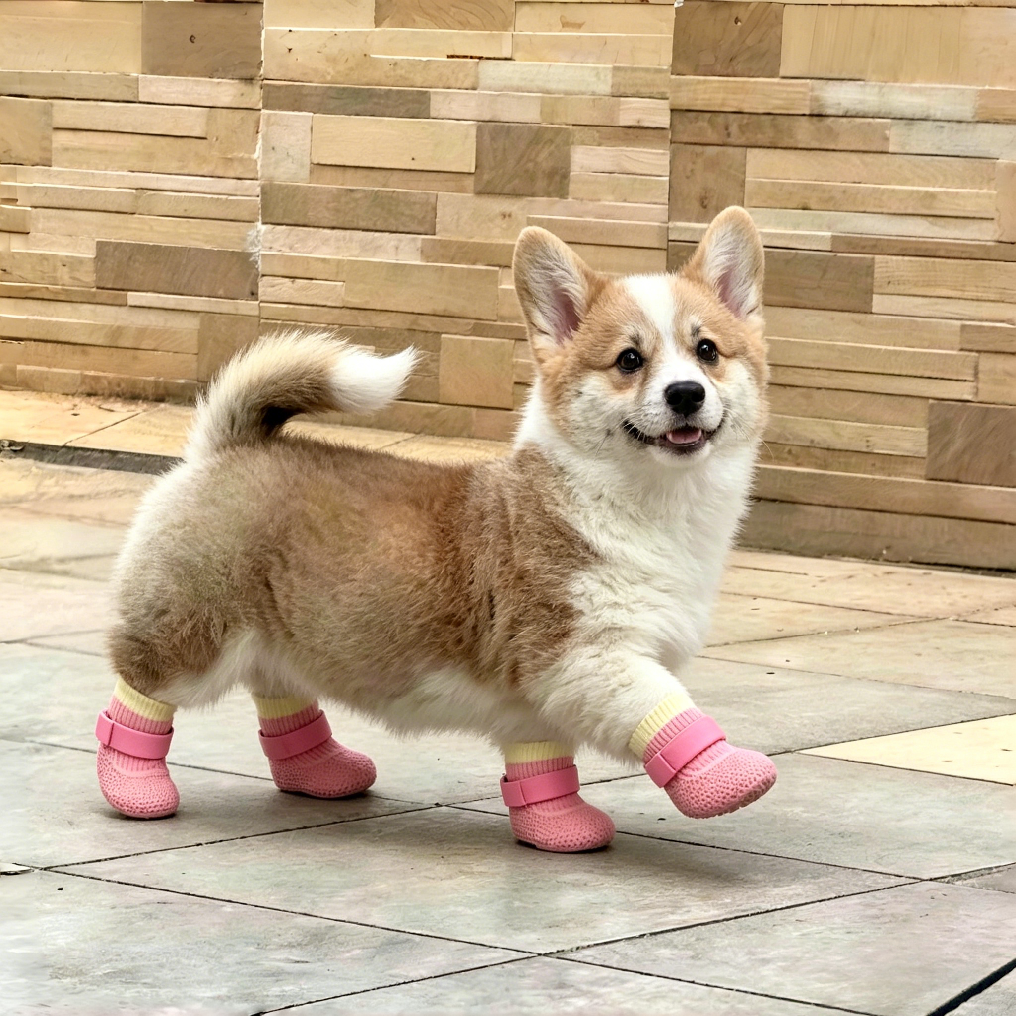 狗狗袜子春季软底甩不掉脚套小型犬泰迪博美宠物外出防滑防水鞋袜