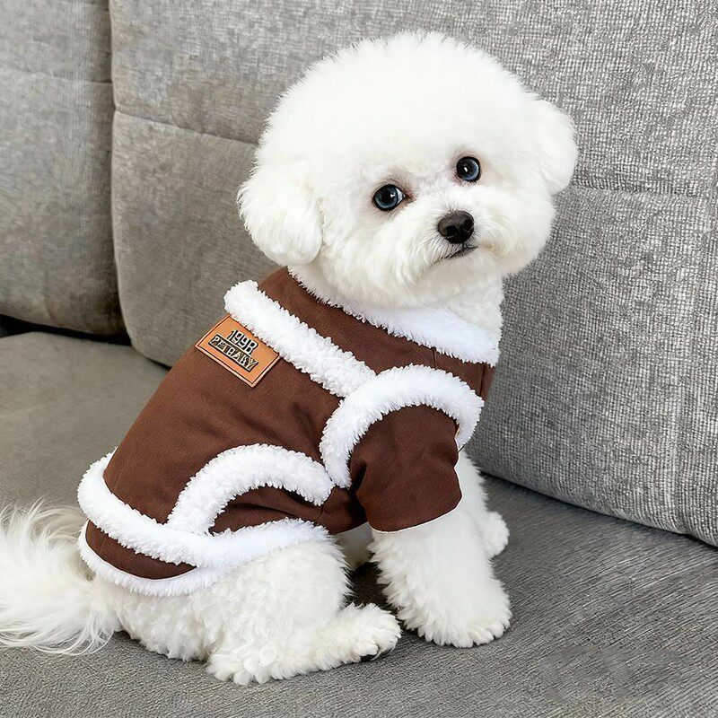 狗狗衣服秋冬款保暖马甲小型犬博美泰迪背心加厚猫咪冬天加绒冬装