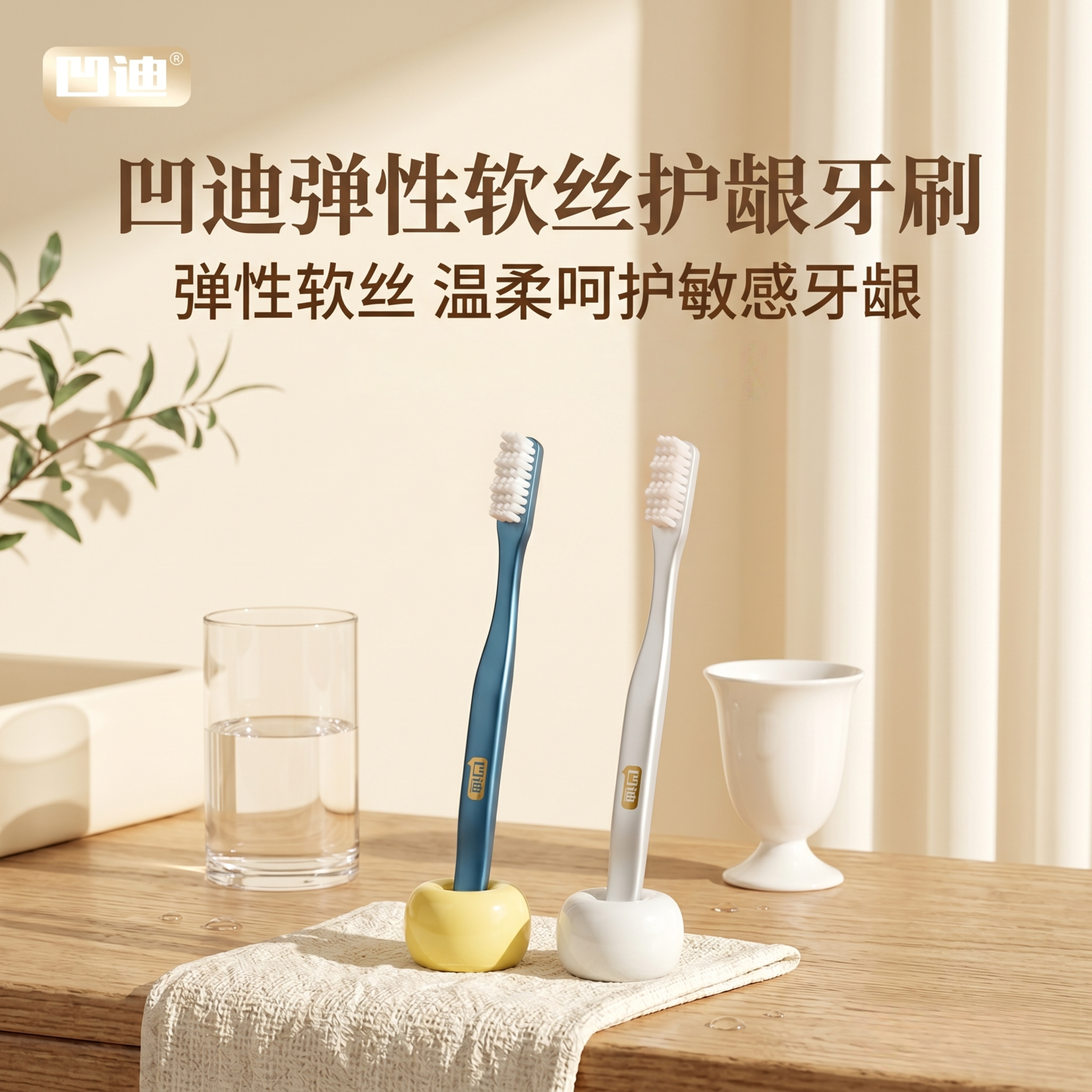 牙刷五支装软硬组合去牙渍正品