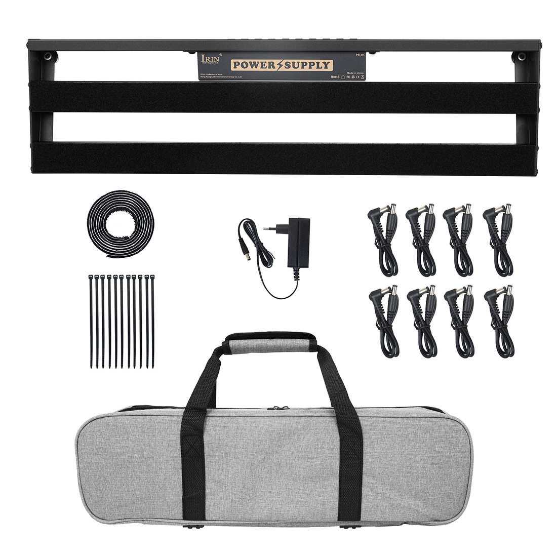 跨境 吉他效果器轨道架铝合金单块效果器支架固定轨道板子带包