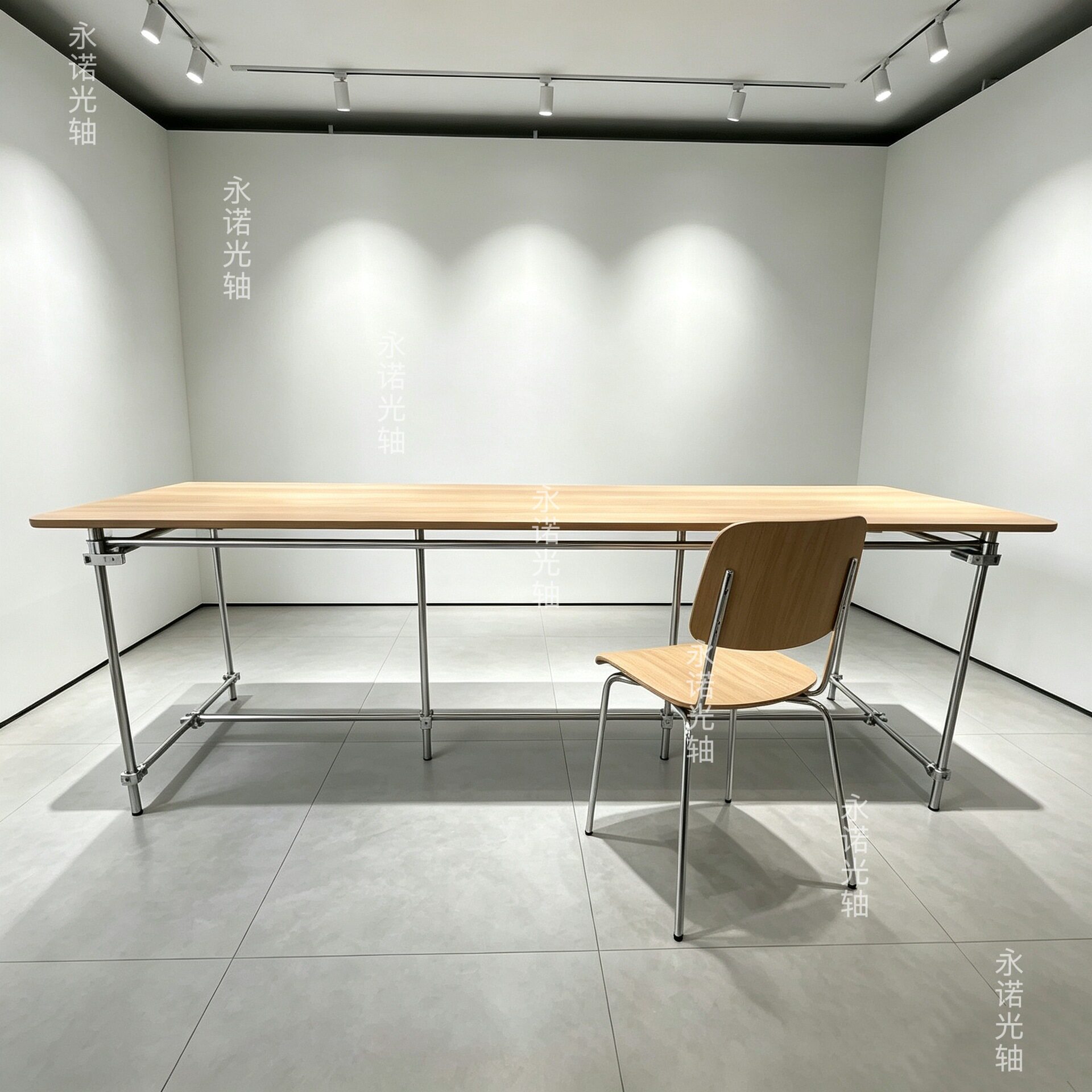 实心桌腿承重支架大理石光轴桌脚钢架办公书桌餐桌腿大板创意底座