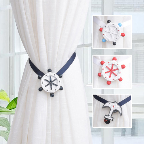 窗帘吊环吸铁石扣磁性挂窗帘墙钩固定儿童房窗帘扣扎束带 一对