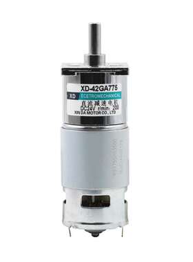 775直流减速电机12v/24v大功率大扭矩电动机慢速正反转调速小马达