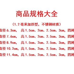 不锈钢圆形玉米饼模具圈蒸煎饼烙饼煎蛋米糕模具电饼铛发糕慕斯圈