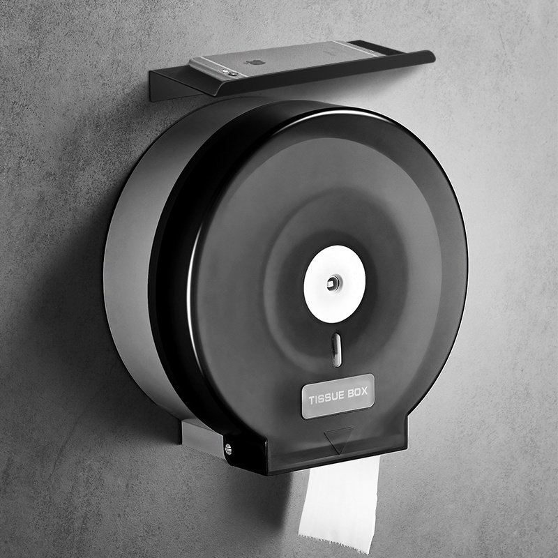 免打孔卫生间大卷纸盒壁挂式酒店公共厕所大卷纸手纸盒大盘厕纸盒