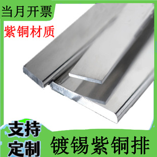 100mm镀锡铜排 镀锡紫铜排扁条2
