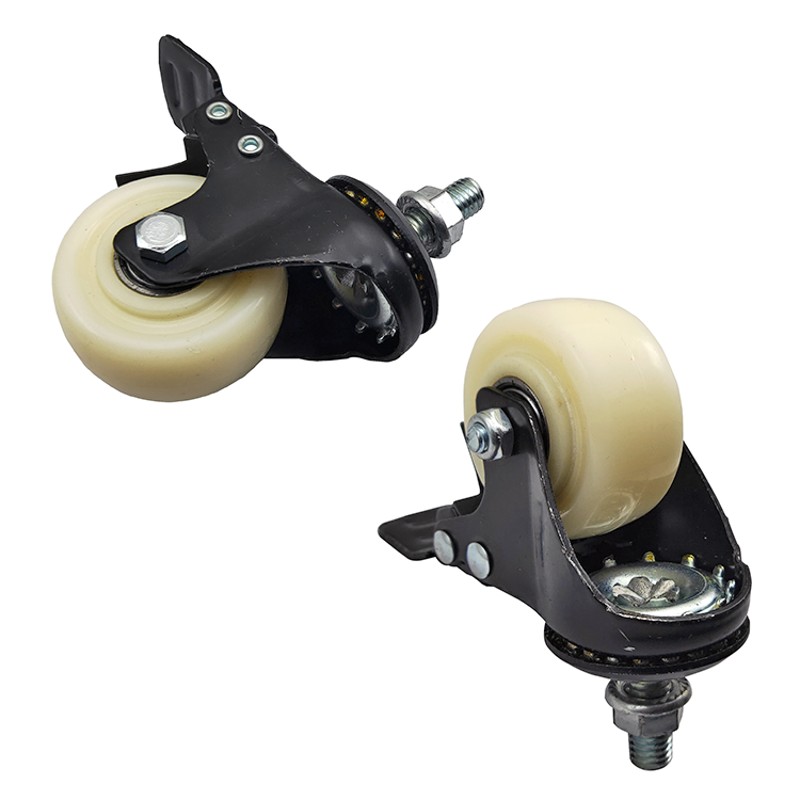 2寸脚轮 两寸50mm万向轮带刹车轴承工业手推车机架滑轮轱辘单轮子