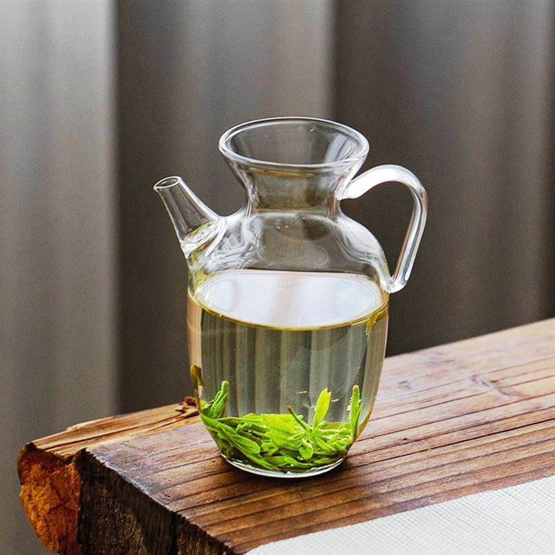 仿宋玻璃耐高温绿茶泡茶器功夫小执壶煮茶壶过滤茶水分离茶具酒壶