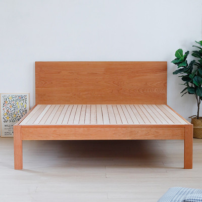 高铺全实木床硬板床樱桃木青少年儿童中老年架子床高脚满铺齐边床